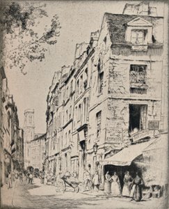 Cour des Halles, Rue St Jacques, 1915 - Bror Julius Olsson Nordfeldt