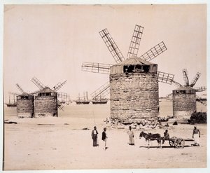 Moulins à Alexandrie - photographie par les frères Zangaki, fin du XIXe siècle
