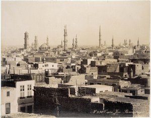 Vue des toits du Caire - photographie des frères Zangaki, fin du 19e siècle