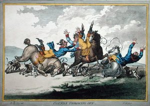 Chiens Lâchant, gravé par James Gillray (1756-1815) publié par Hannah Humphrey en 1800 - Brownlow (after) North