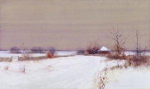 Scène de neige à la campagne, c.1890 - Bruce Crane