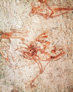 Sinopia montrant un diable, Triomphe de la Mort, frais ... (frais) - Buonamico Buffalmacco