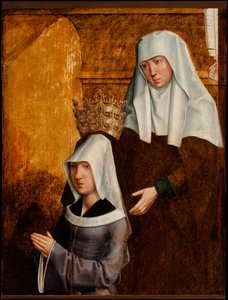 Guillemette de Vergy et son saint patron, peut-être Élisabeth de Hongrie - Burgundian