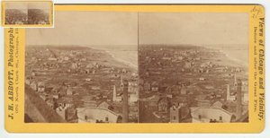 Stéréographie de la vue vers le nord depuis la tour d