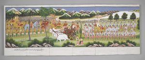 Or. 13534, f.10, Une procession, Scènes de la vie de Bouddha