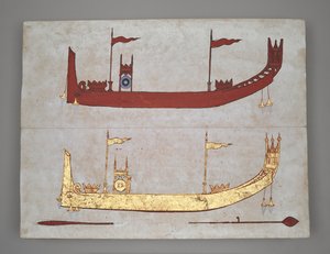Barges et bateaux royaux - Burmese School