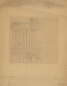 Mills Building, San Francisco, Californie, croquis de conception - Burnham and Root