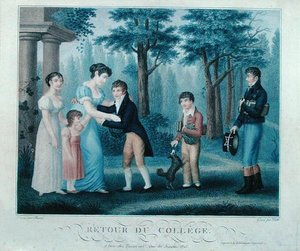 Retour du collège, gravé par Duthe - Busset