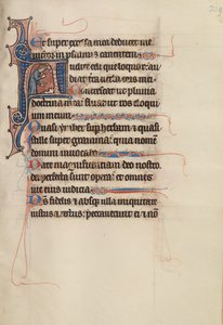 Initiale A : Un roi qui montre le ciel et la terre - Bute Master