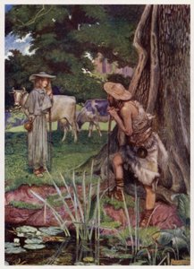 "Vers la ville de Walsingham / Le chemin est difficile à parcourir" - Byam (after) Shaw