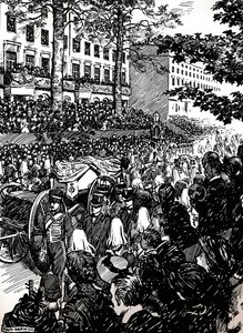 Le dernier voyage du roi Édouard VII à travers Londres : le cortège funèbre à Piccadilly, 1910
