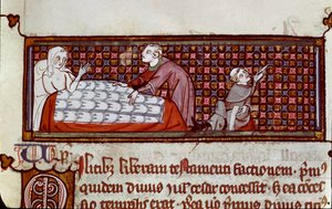 Un malade dictant son testament (miniature) - Byzantine