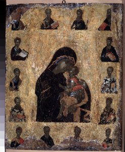 La vierge de la tendresse avec saints
