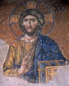 Deesis Christ dans Sainte-Sophie (mosaïque) - Byzantine
