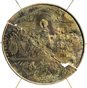 Missorium (grand plat en argent) de Théodose Ier (346-395), IVe siècle ap. J.-C. (argent)