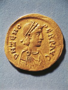 Numismatique, Rome antique, pièce représentant Zénon, empereur de l