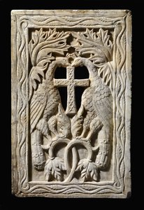 Panneau avec deux paons, 501-700