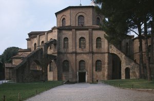 Vue extérieure de la basilique, 547 après J.-C.