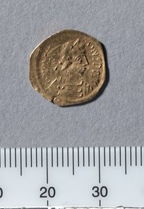 Demi-tremissis de Justinien I, Constantinople, 527-565