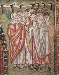 Vie de Moïse (détail de mosaïque, VIe siècle) - Byzantine School