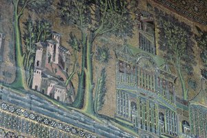 Mosaïques sur le portique ouest, 8ème siècle - Byzantine School