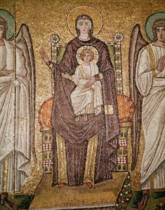 La Vierge byzantine (détail) - Byzantine School
