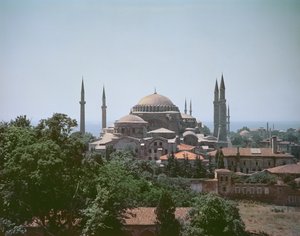 Vue de Sainte-Sophie, construite en 537 après J.-C. - Byzantine School