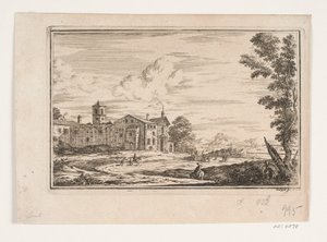 Villa avec double escalier vue du jardin - C.A. Lorentzen