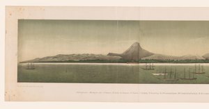 Vue de la côte de Grand-Atjeh, avec la flotte de la première expédition d