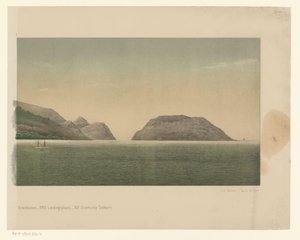 Vue sur la côte de Grand-Atjeh, avec la flotte de la première expédition d