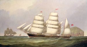 La barque "Undaunted" au large d