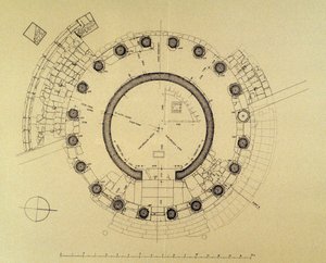 Plan du temple de Vesta ou Hercule Victor, par l