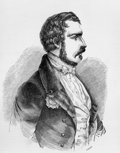 Portrait de Charles-Louis Napoléon Bonaparte, ou Napoléon III (1808-1873), président de la Deuxième République française de 1848 à 1852, et empereur du Second Empire français de 1852 à 1870, gravure - J.B. and Brown J. Rowbotham