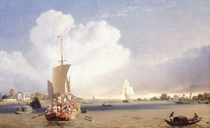 Navigation sur la rivière Hooghly, Calcutta, 1852