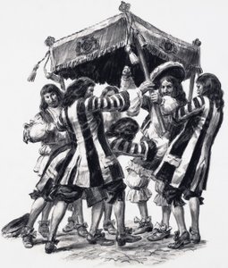 Couronnement de Charles II (gouache sur papier) - C.L. Doughty