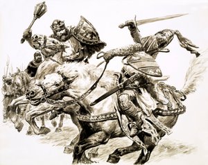 Le roi sans royaume, Robert the Bruce (gouache sur papier)