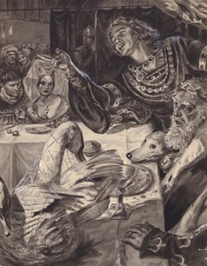 Le jeune prince de Galles jure de combattre les Écossais (gouache sur papier) - C.L. Doughty