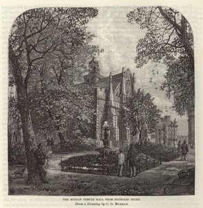 Middle Temple Hall depuis Fountain Court - C.O. Murray