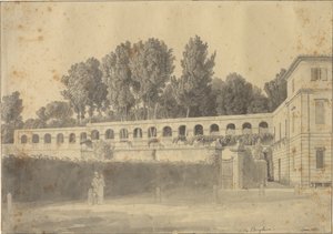 Casino del Muro Torto dans les jardins de la Villa Borghese, Rome - Christoffer Wilhelm Eckersberg