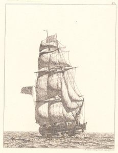 Une brigantine nord-américaine - Christoffer Wilhelm Eckersberg