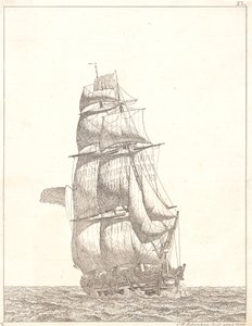 En nordamerikansk brig - Christoffer Wilhelm Eckersberg
