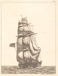 Une brigantine nord-américaine - Christoffer Wilhelm Eckersberg