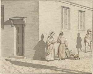 Perspective linéaire appliquée à la peinture - Planche VII, 1 - Une rencontre au coin de la rue - Christoffer Wilhelm Eckersberg