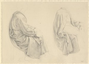 La Cène - étude de draperie pour deux des apôtres