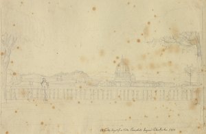 Parti fra Villa Pamphili mod Peterskirken - Christoffer Wilhelm Eckersberg