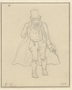Portrait du peintre Hans Hansen, figure entière - Christoffer Wilhelm Eckersberg