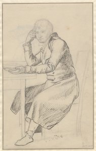 Homme assis à une table - Christoffer Wilhelm Eckersberg