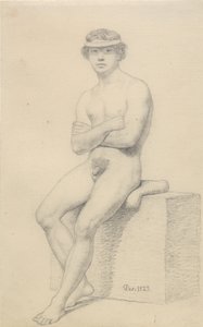 Modèle masculin assis