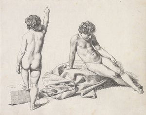 Deux petites filles nues, l