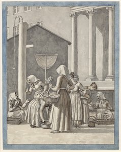 Marchandes de marché à Copenhague - Christoffer Wilhelm Eckersberg
